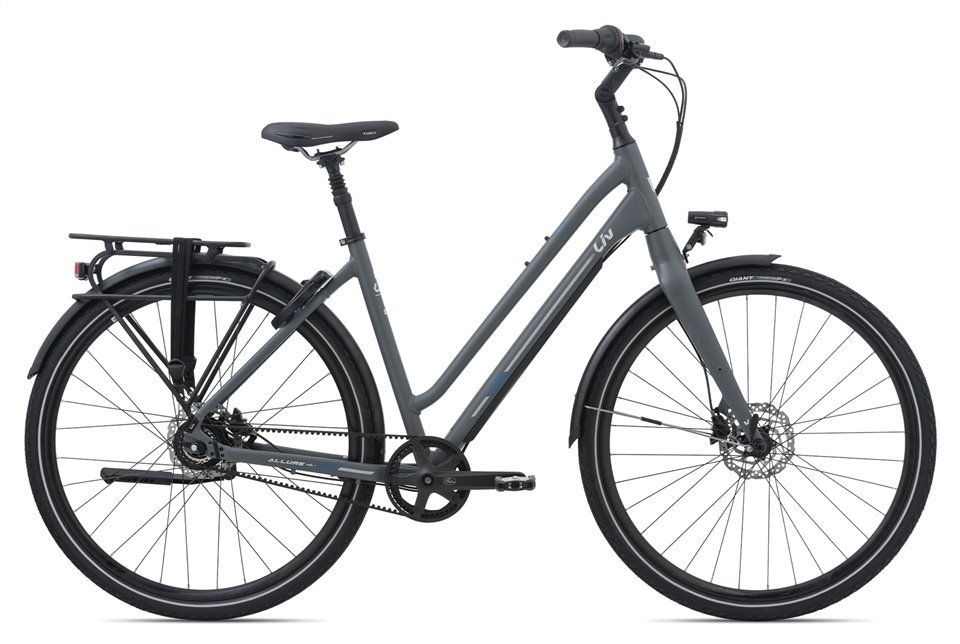 Lichtgewicht fiets met riem aandrijving.
